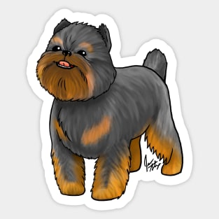 Dog - Brussell's Griffon - Black and Tan Sticker